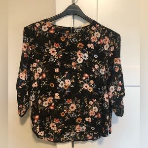 Silky floral blouse